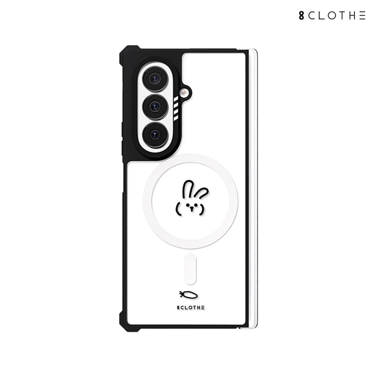 에잇클로드(8CLOTHE) 갤럭시 Z폴드8 7 맥세이프 투명 범퍼 폰 케이스 두들애니멀