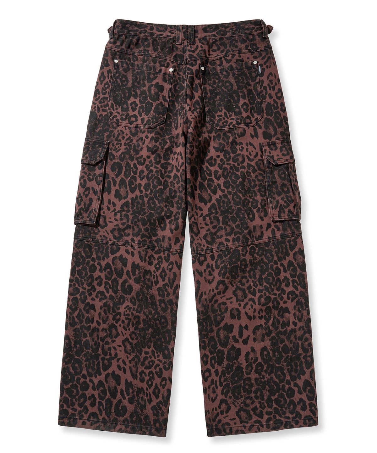브라운브레스(BROWNBREATH) LEOPARD PATTERN CARGO PANTS - BURGUNDY