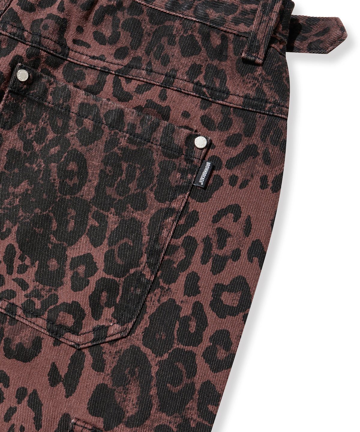 브라운브레스(BROWNBREATH) LEOPARD PATTERN CARGO PANTS - BURGUNDY