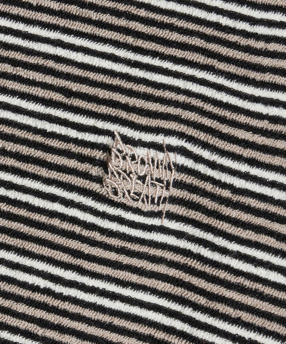 브라운브레스(BROWNBREATH) TAG TOWEL STRIPE LONGSLEEVE - BLACK