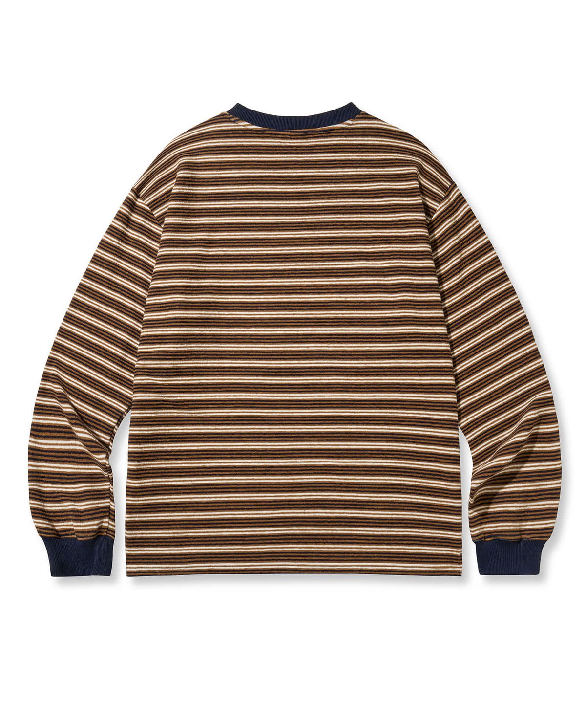 브라운브레스(BROWNBREATH) TAG TOWEL STRIPE LONGSLEEVE - BROWN
