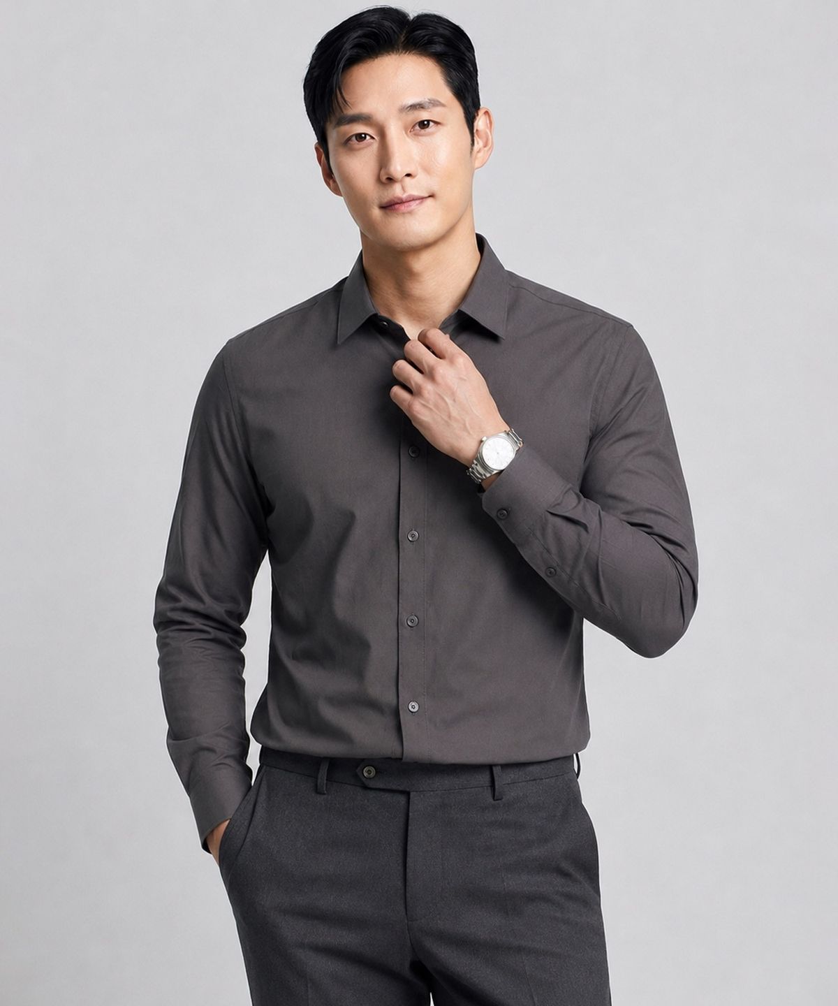트레몰로(TREMOLO) 솔리드 드레스셔츠_TGRTL3Z7521