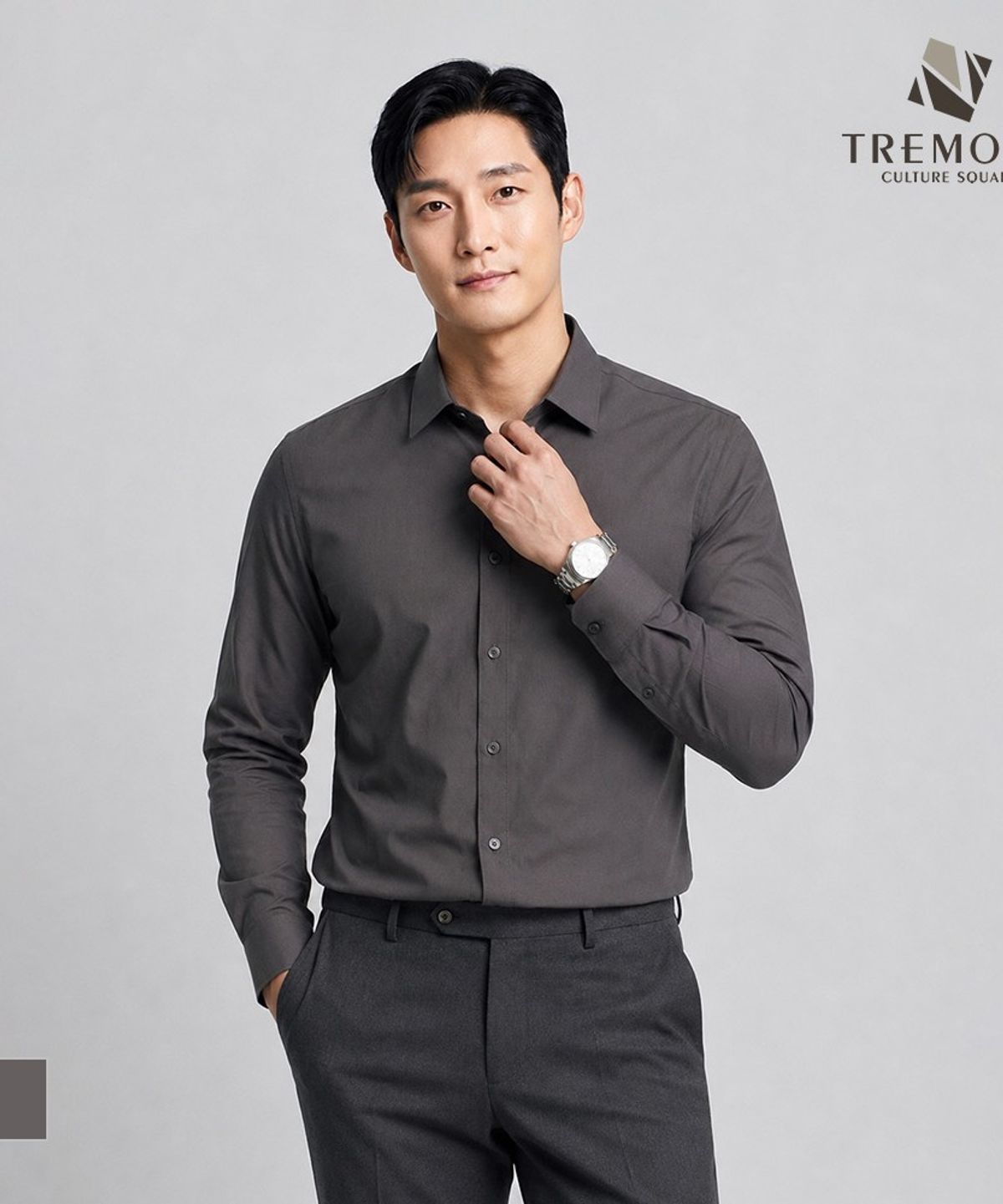 트레몰로(TREMOLO) 솔리드 드레스셔츠_TGRTL3Z7521