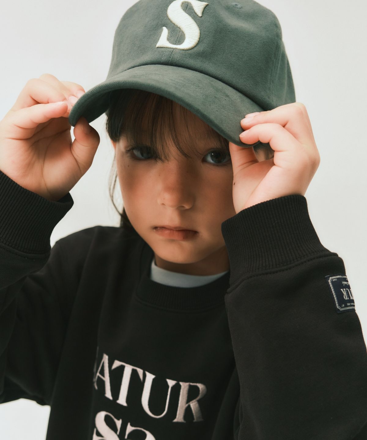 세터 키즈(SATUR KIDS) (K) 빈티지 캐쥬얼 볼캡 그린