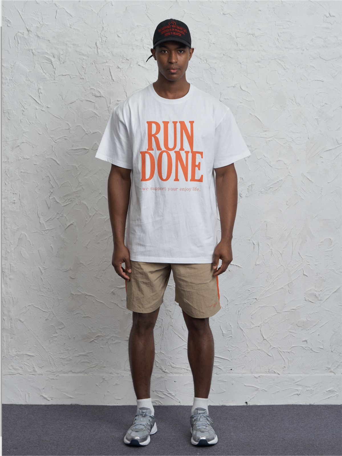 런던(RUNDONE) font t-shirts [WHITE/orange]
