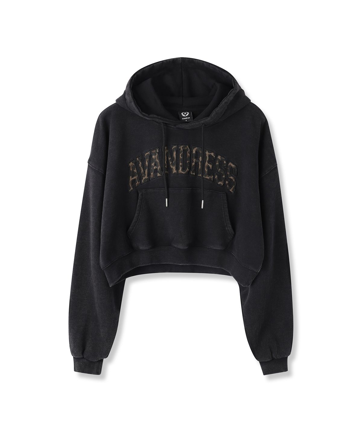 어반드레스(AVANDRESS) Leopard Logo Crop Hoody_2Colors
