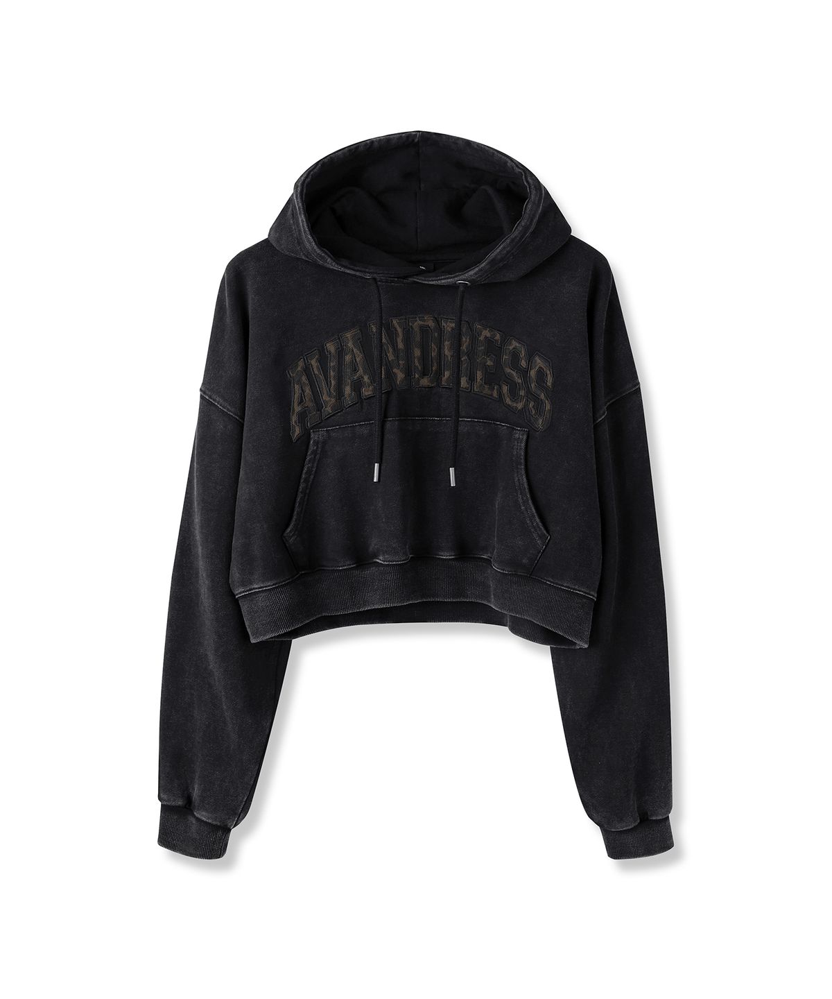 어반드레스(AVANDRESS) Leopard Logo Crop Hoody_2Colors