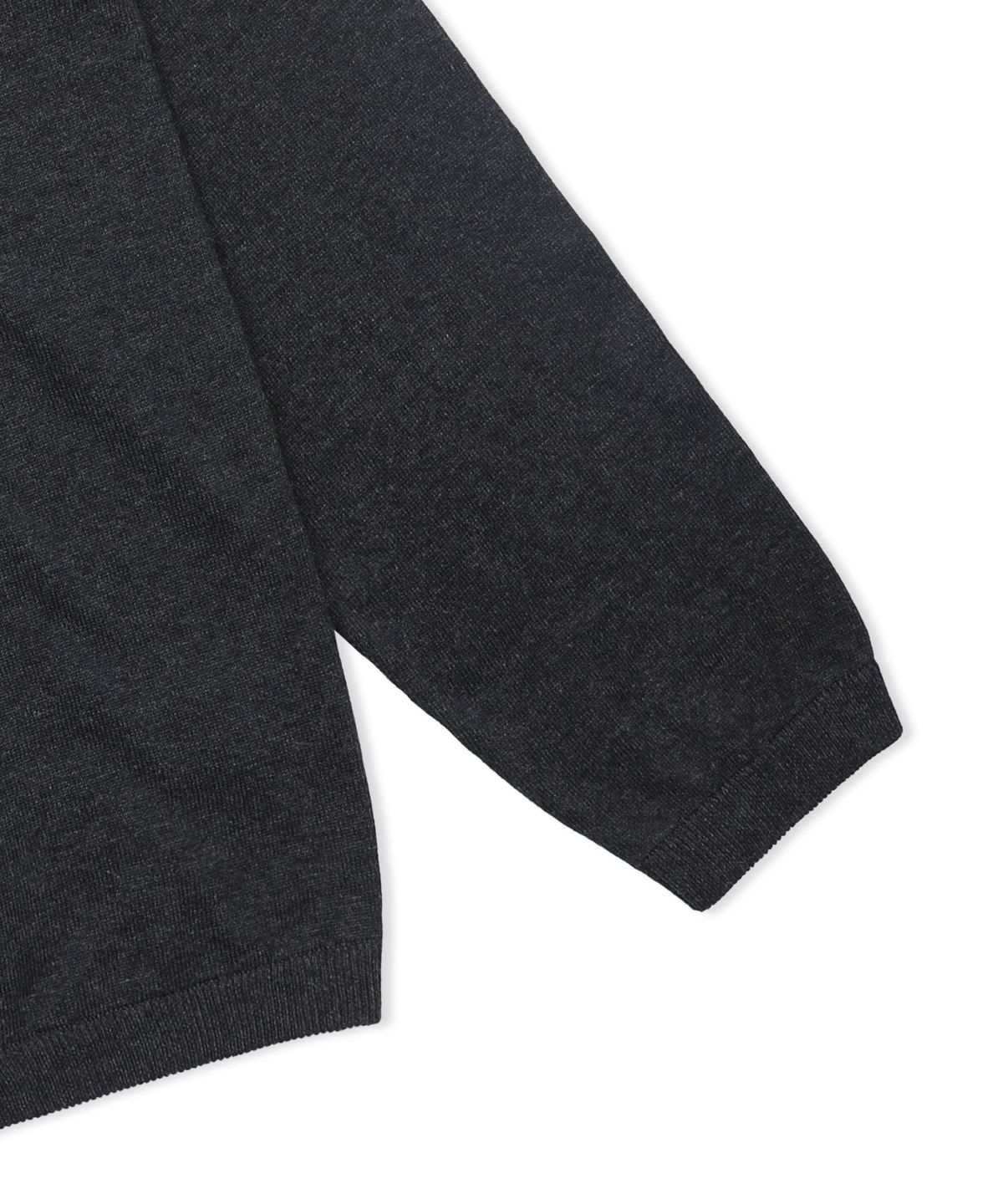 글랙(GLACK) GZNT004 PMP 라인 아플리케 헨리넥 니트 (CHARCOAL GRAY)