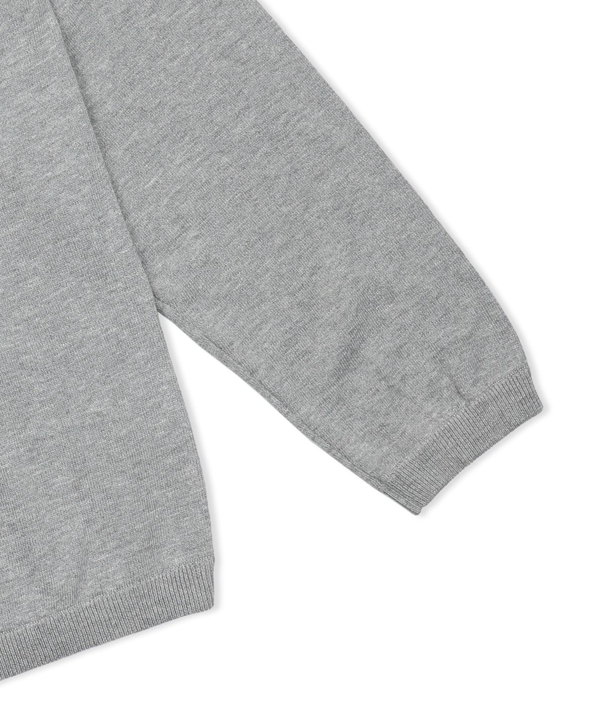 글랙(GLACK) GZNT004 PMP 라인 아플리케 헨리넥 니트 (HEATHER GRAY)