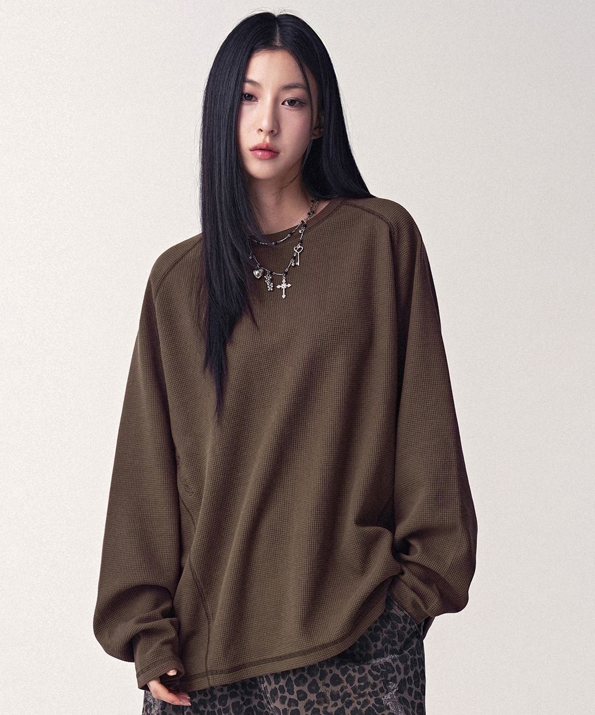 어반드레스(AVANDRESS) Workwear Waffle Long Sleeve_4Colors