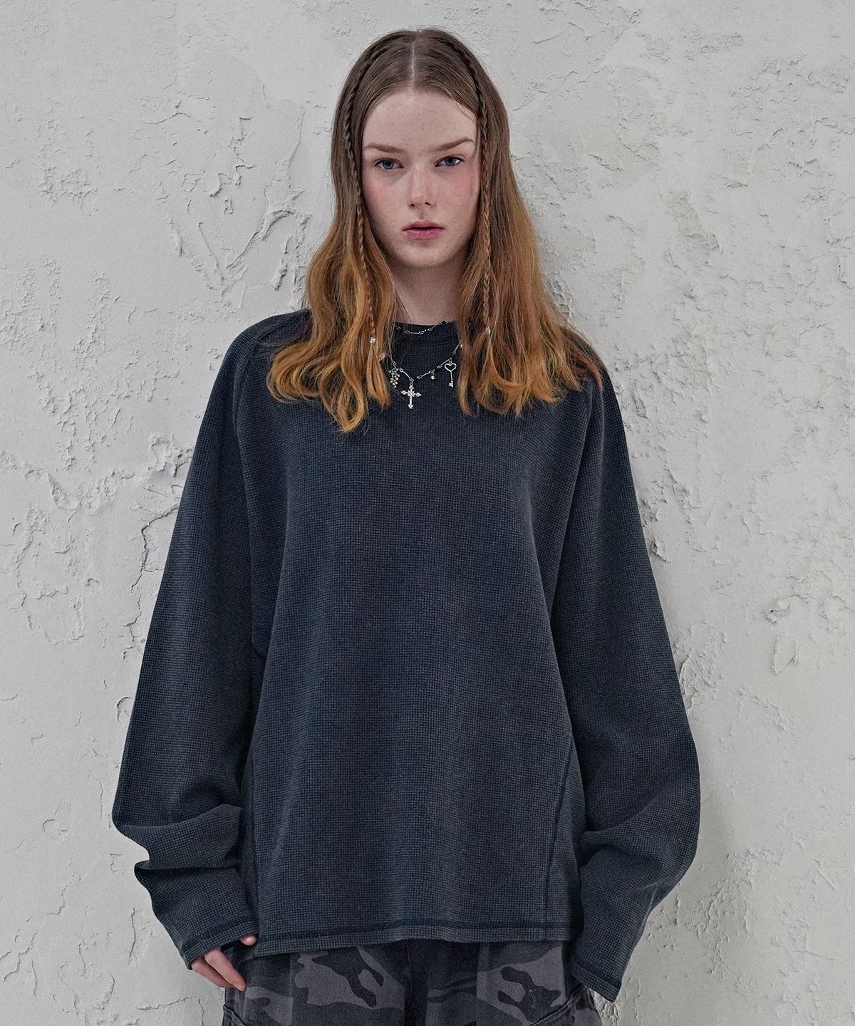 어반드레스(AVANDRESS) Workwear Waffle Long Sleeve_4Colors