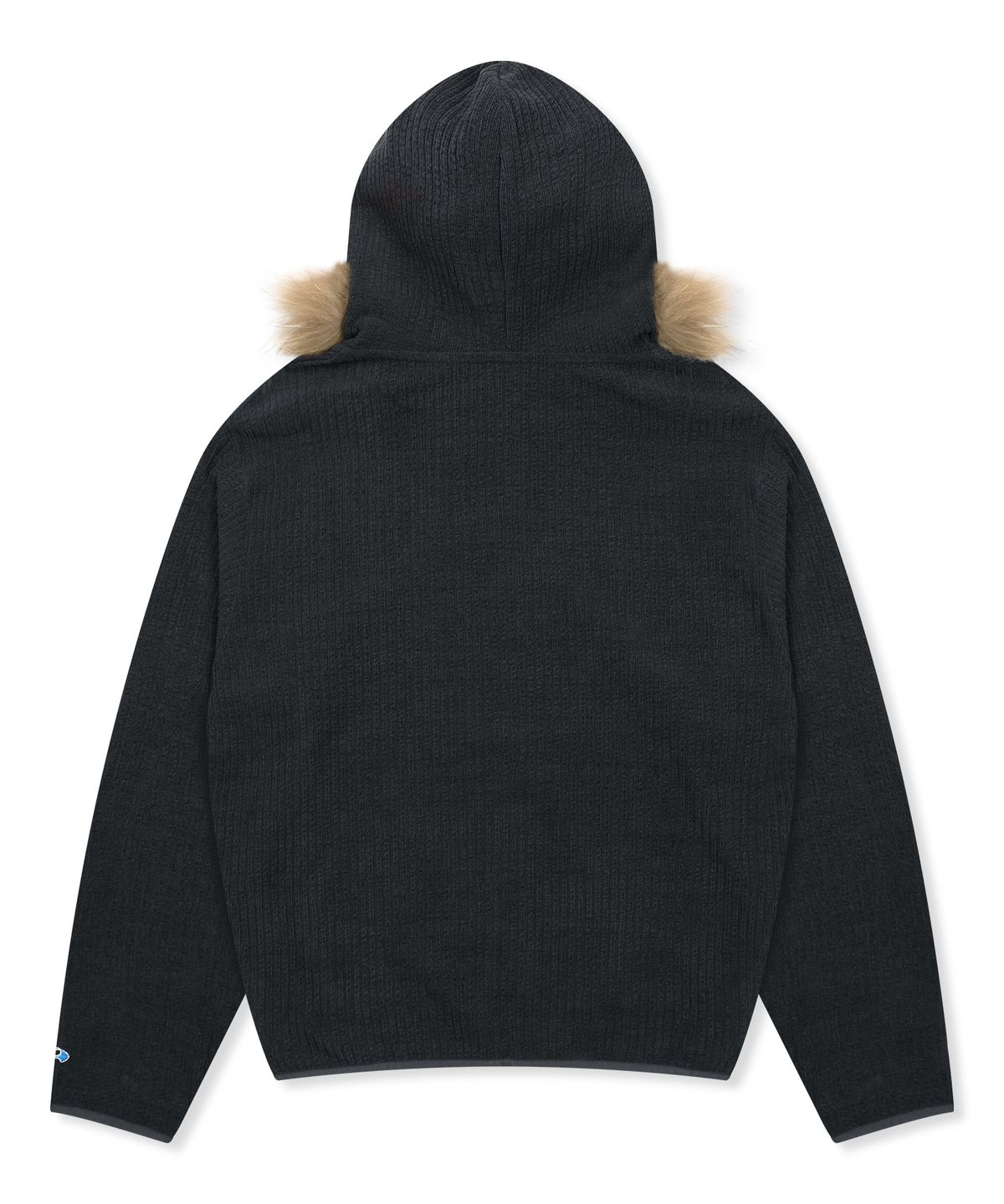 글랙(GLACK) GZHD002 드로플랫 라쿤 퍼 집업 후드 (BLACK)