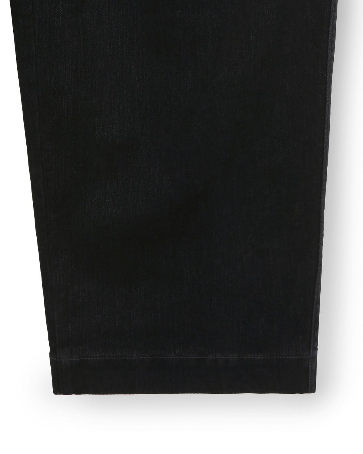 비슬로우(BESLOW) VELVET DENIM ONE TUCK CURVED PANTS BLACK