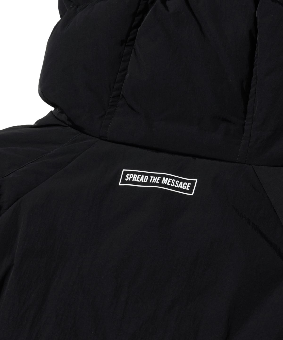 브라운브레스(BROWNBREATH) LINE DOWN HOODIE PUFFER - BLACK