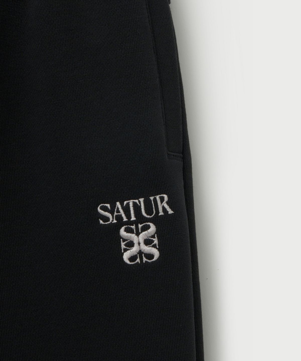 세터 키즈(SATUR KIDS) (K) 클래식 로고 스웨트팬츠 블랙 핑크