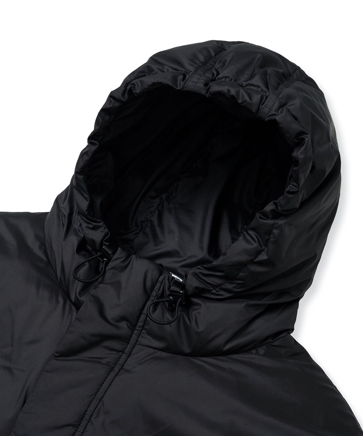 브라운브레스(BROWNBREATH) TAG LIGHT PADDING HOOD JACKET - BLACK