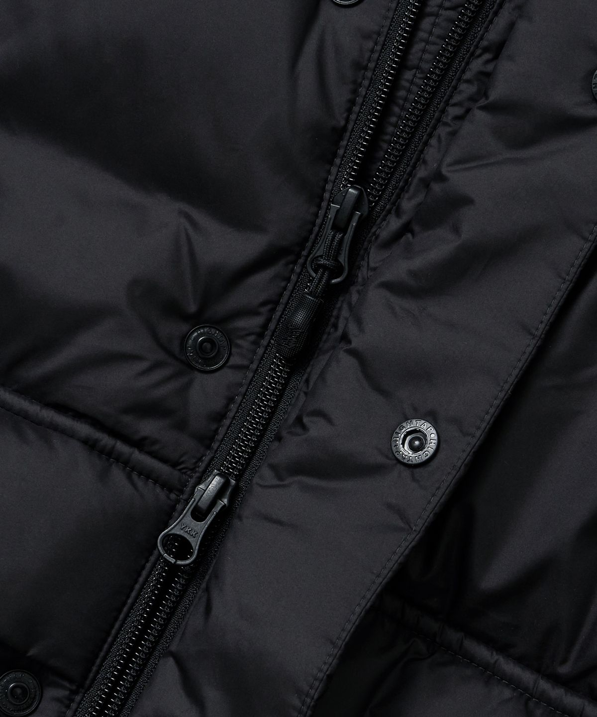 브라운브레스(BROWNBREATH) TAG LIGHT PADDING HOOD JACKET - BLACK