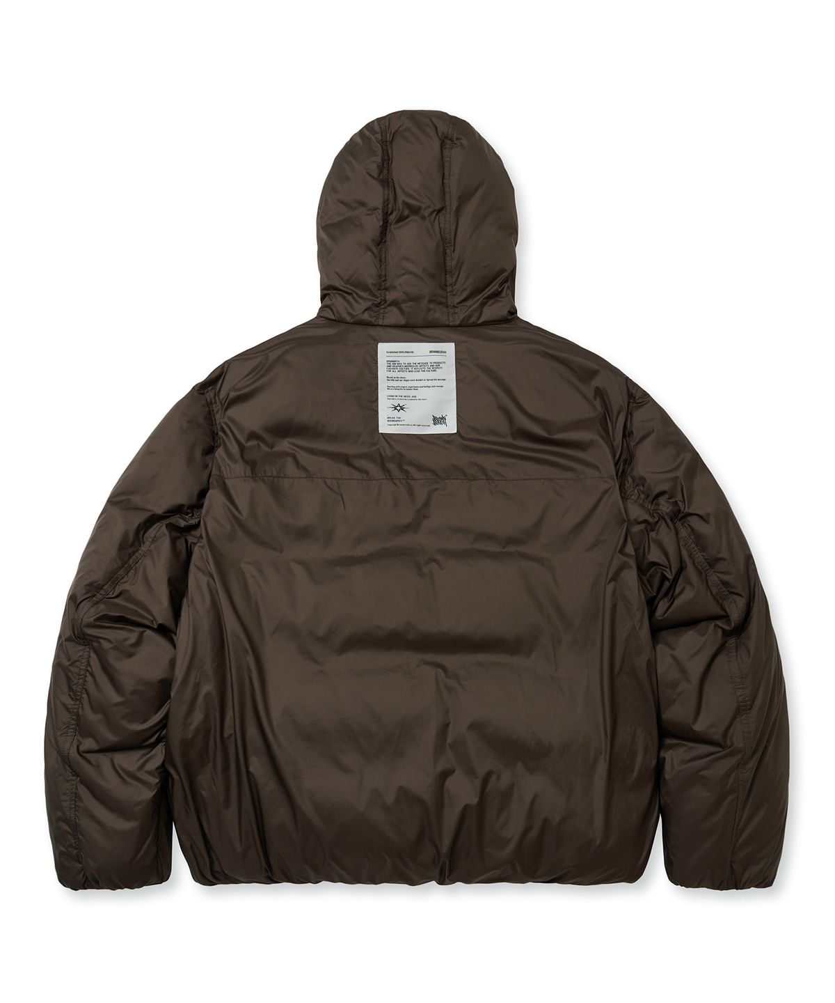 브라운브레스(BROWNBREATH) TAG LIGHT PADDING HOOD JACKET - BROWN