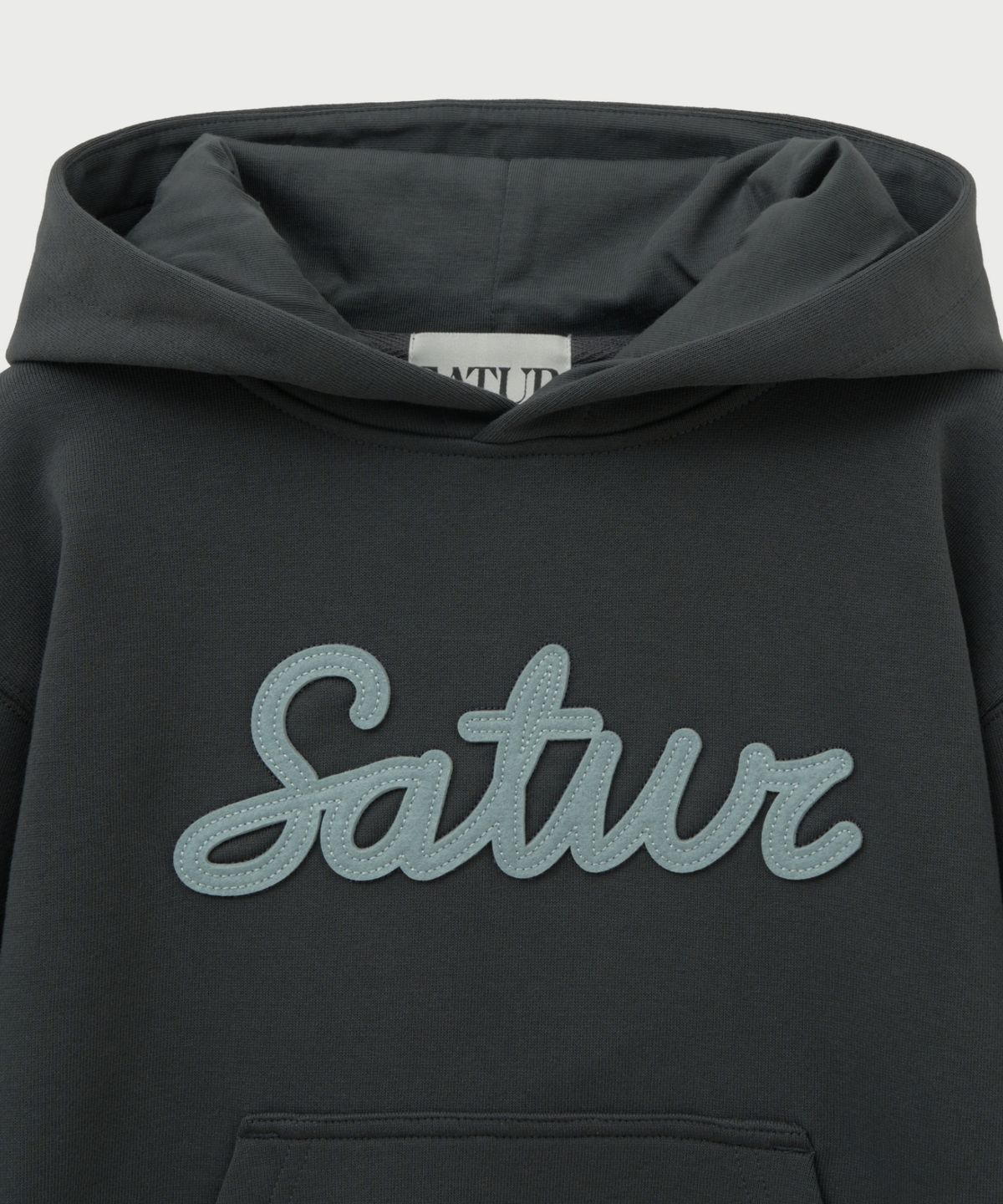 세터 키즈(SATUR KIDS) (K) 세터 아플리케 후드 차콜