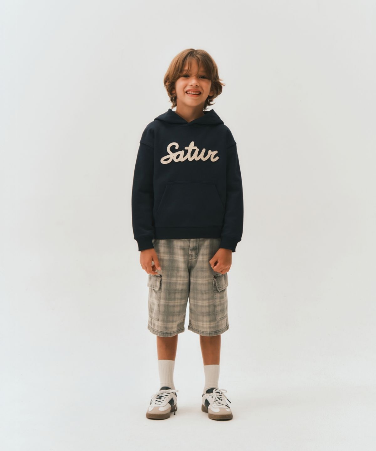 세터 키즈(SATUR KIDS) (K) 세터 아플리케 후드 네이비