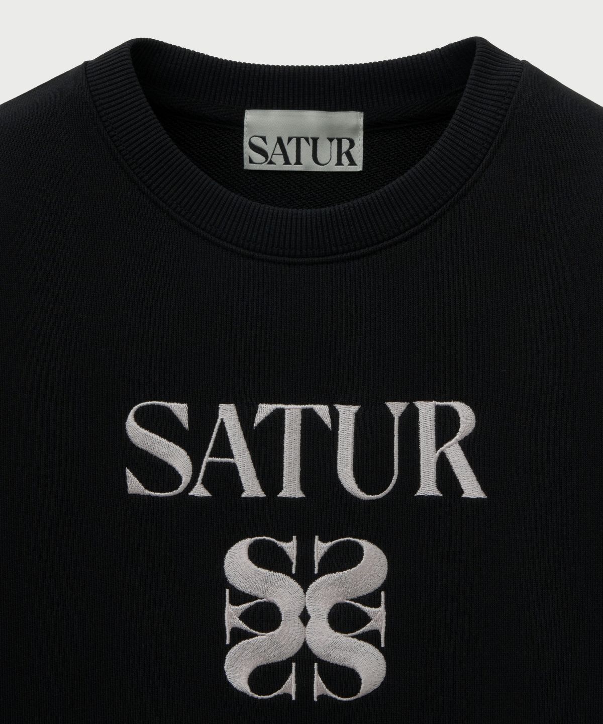 세터 키즈(SATUR KIDS) (K) 클래식 로고 스웨트셔츠 블랙 핑크