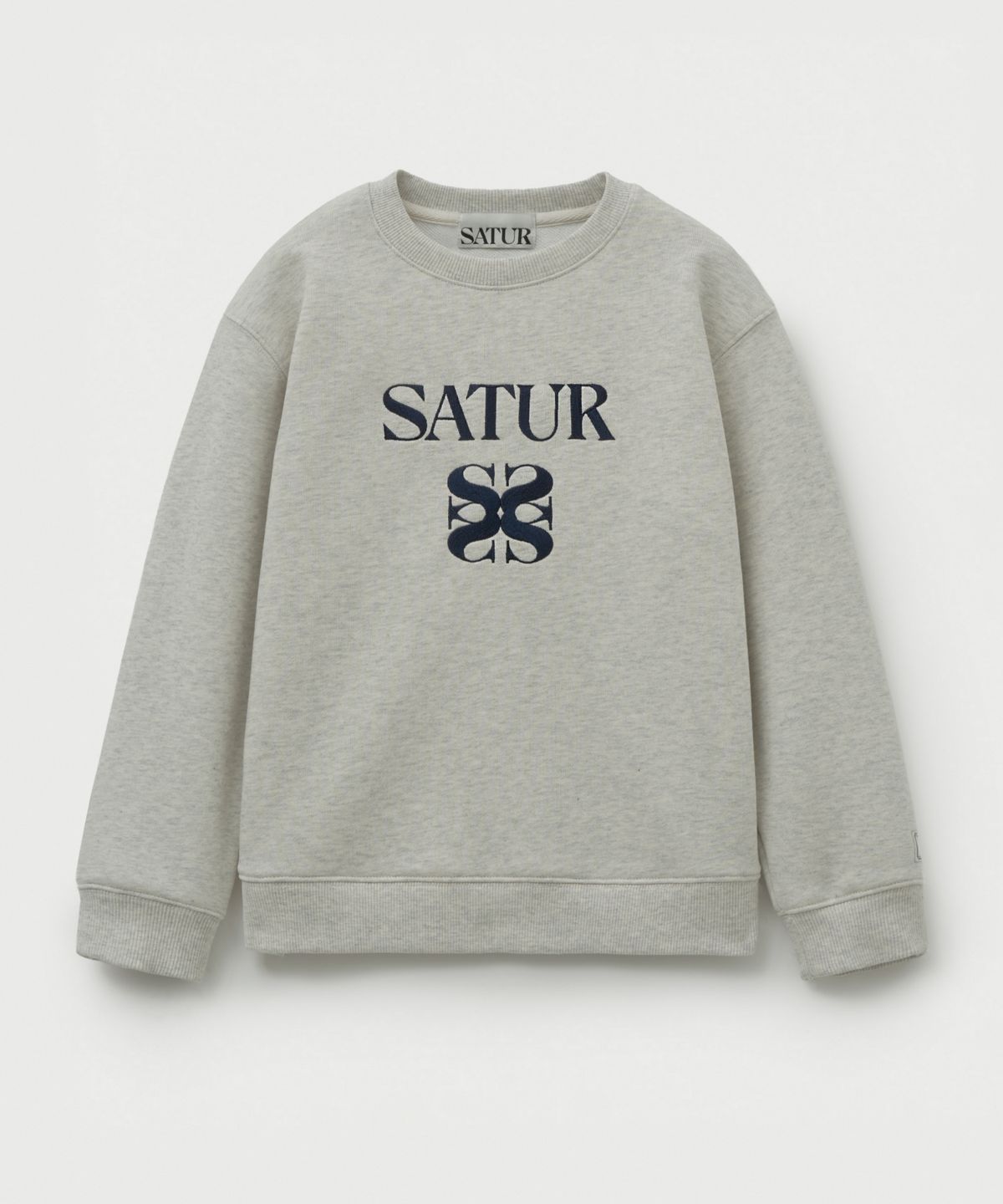 세터 키즈(SATUR KIDS) (K) 클래식 로고 스웨트셔츠 멜란지 아이보리