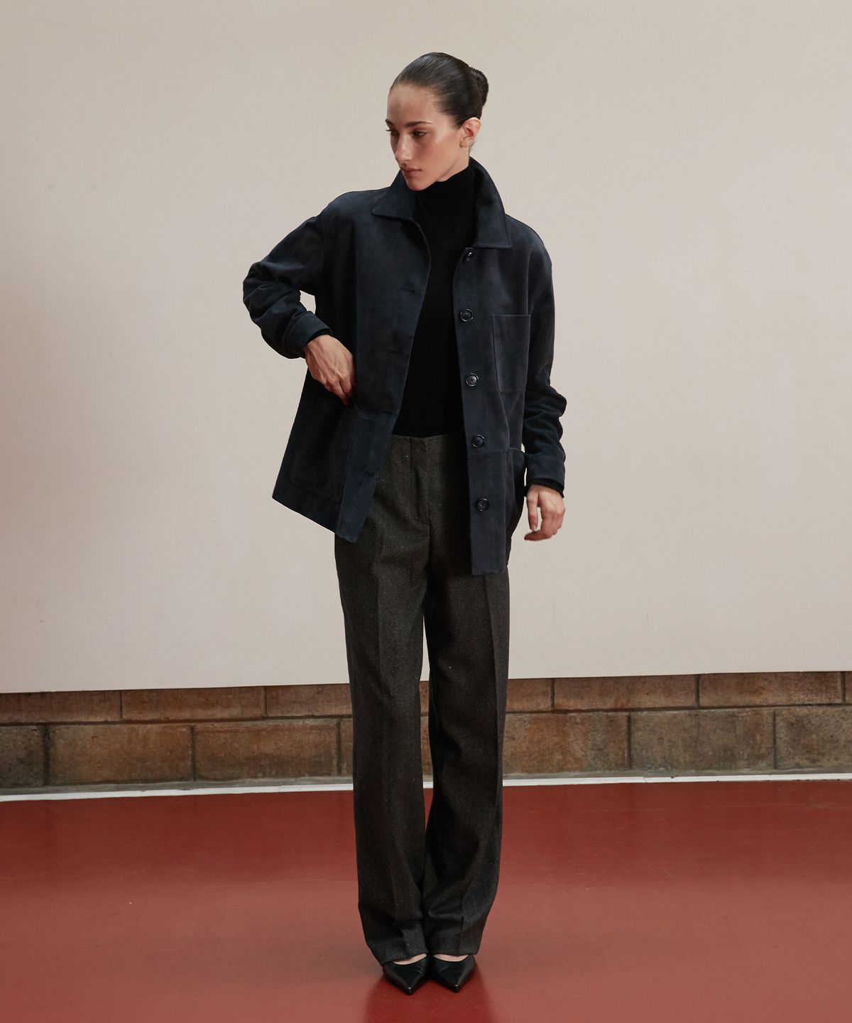 베르데마르(VERDEMAR) Suede Atelier Jacket_Navy