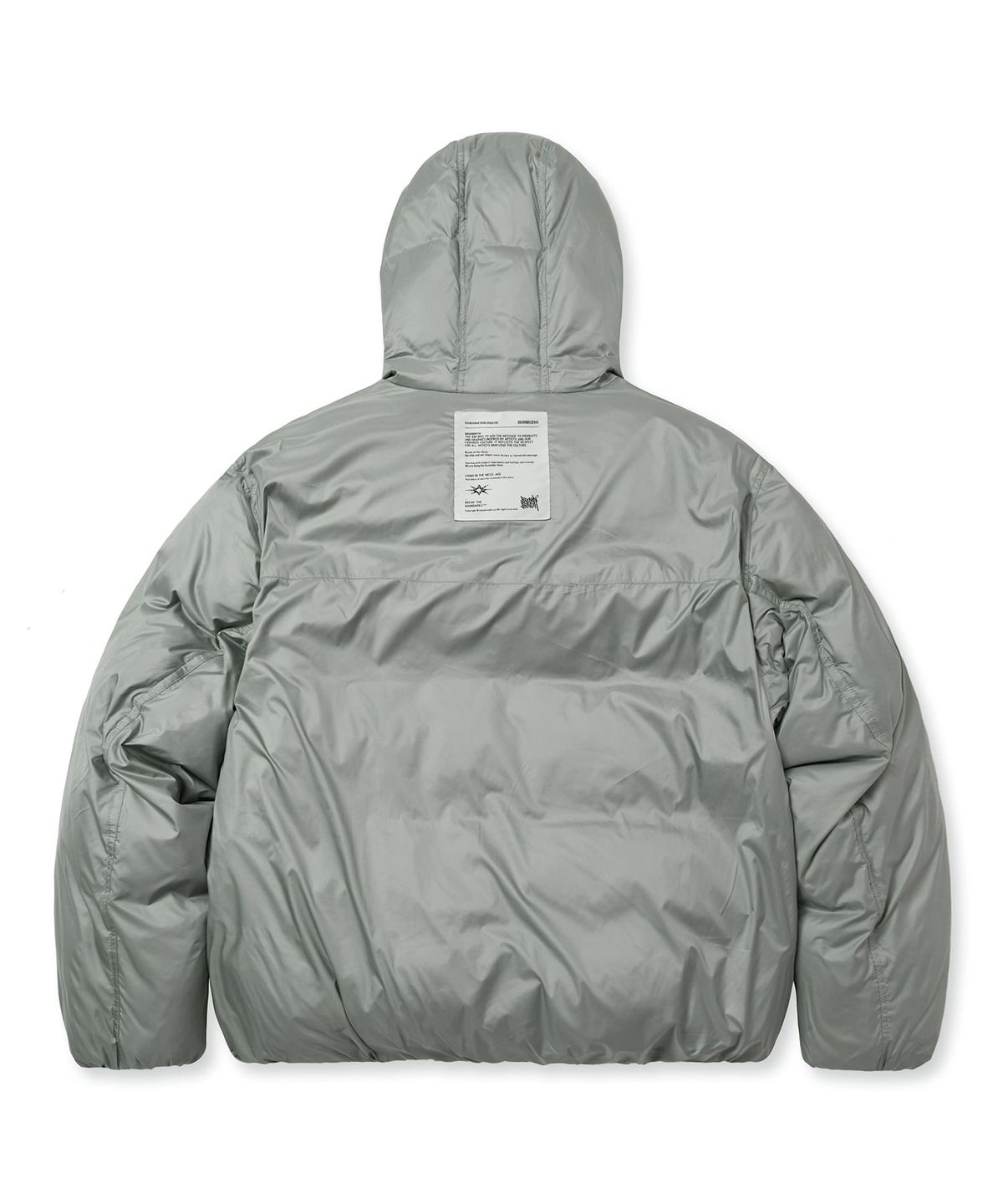 브라운브레스(BROWNBREATH) TAG LIGHT PADDING HOOD JACKET - LIGHT GREY