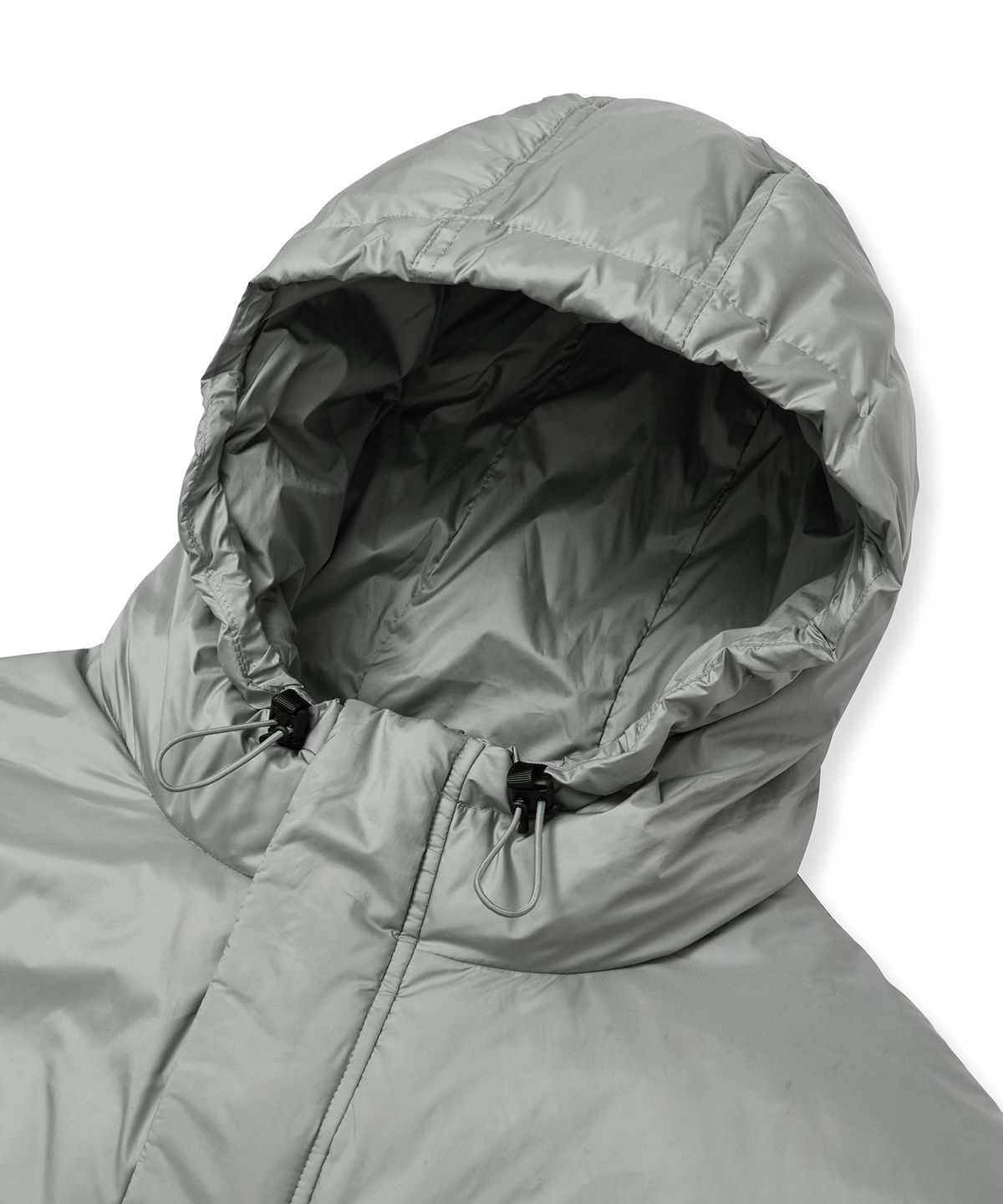 브라운브레스(BROWNBREATH) TAG LIGHT PADDING HOOD JACKET - LIGHT GREY