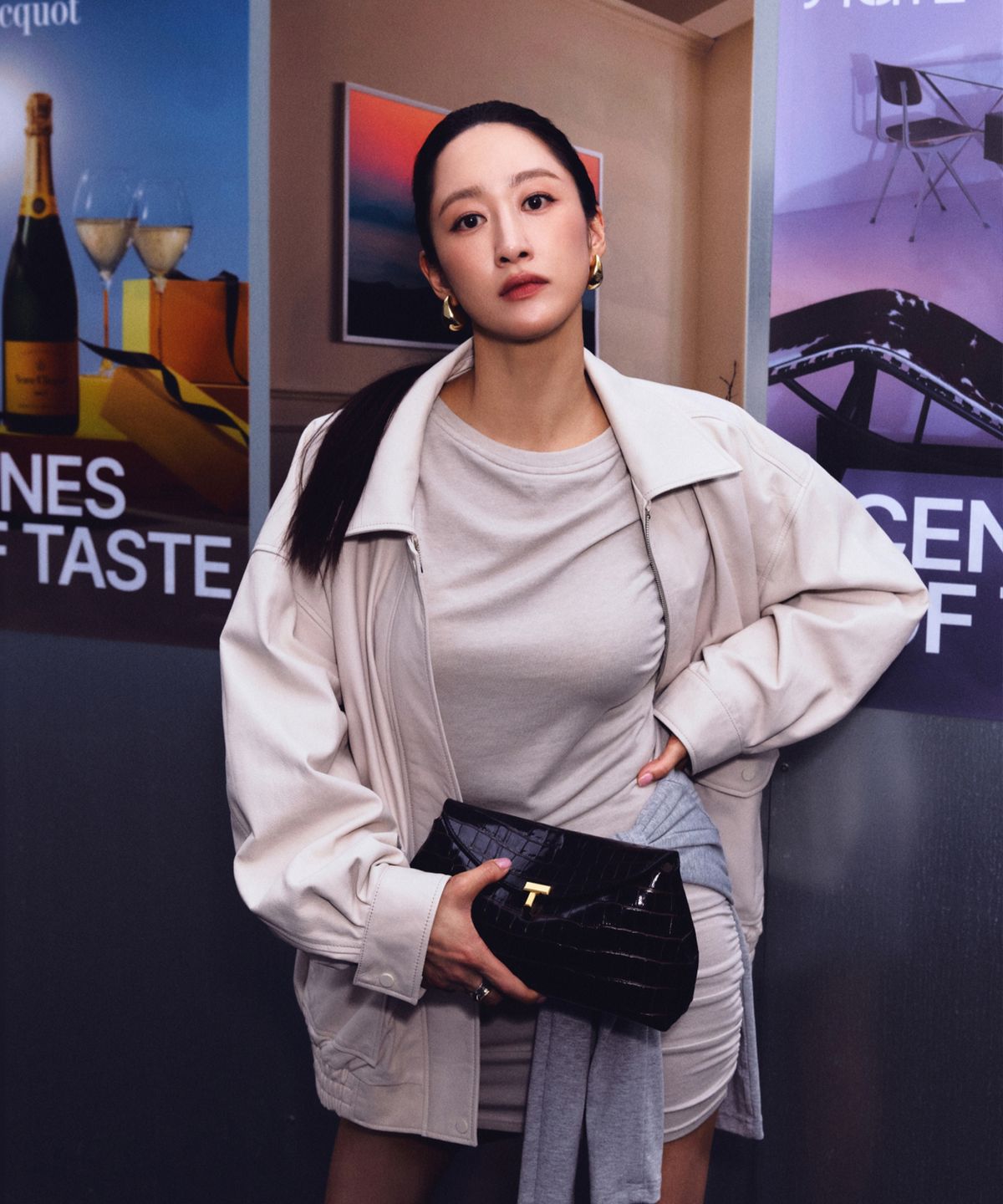 베르데마르(VERDEMAR) Vegetable Lambskin Overfit Blouson_Cream