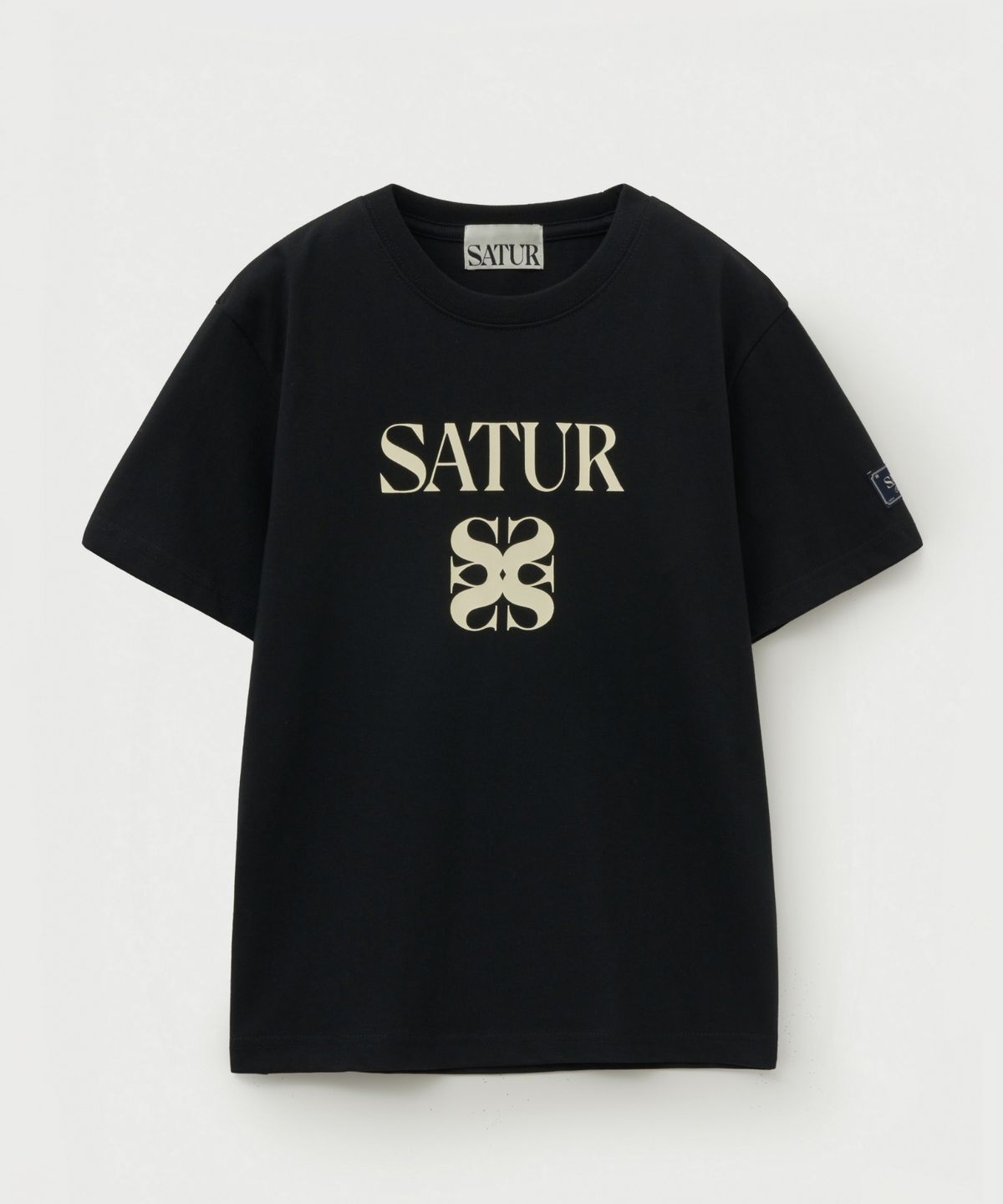 세터 키즈(SATUR KIDS) (K) 클래식 로고 반팔 티셔츠 블랙