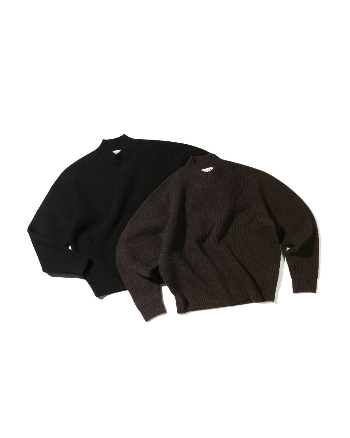 비슬로우(BESLOW) [비슬로우X패션튜브삭형]MOCK NECK SHORT SWEATER BROWN
