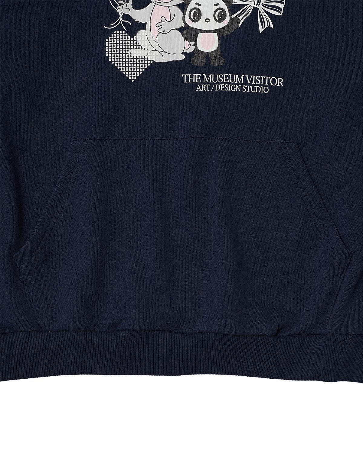 더뮤지엄비지터(THEMUSEUMVISITOR) FRIENDS GRAPHIC HOODIE (NAVY)