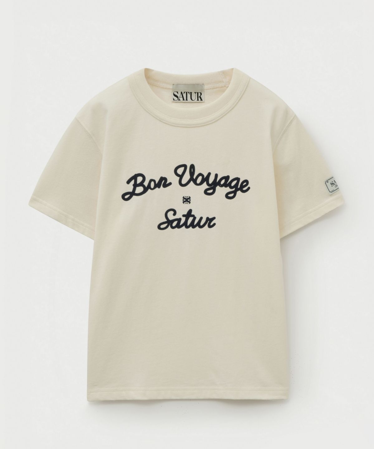 세터 키즈(SATUR KIDS) (K) 세터 로고 보야지 반팔 티셔츠 크림