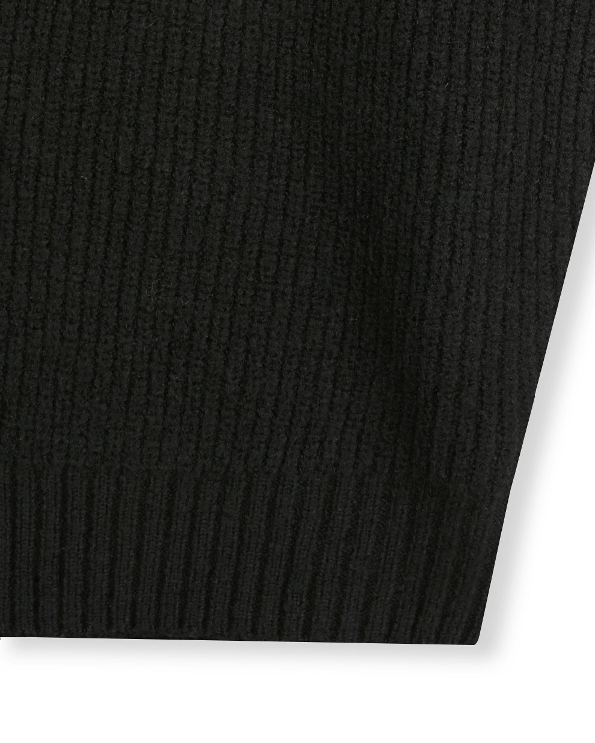 비슬로우(BESLOW) [비슬로우X패션튜브삭형]MOCK NECK SHORT SWEATER BLACK