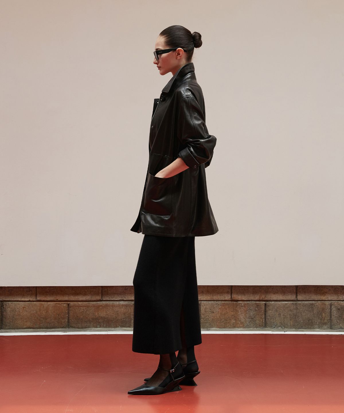 베르데마르(VERDEMAR) Vegetable Lambskin Timeless Half Coat