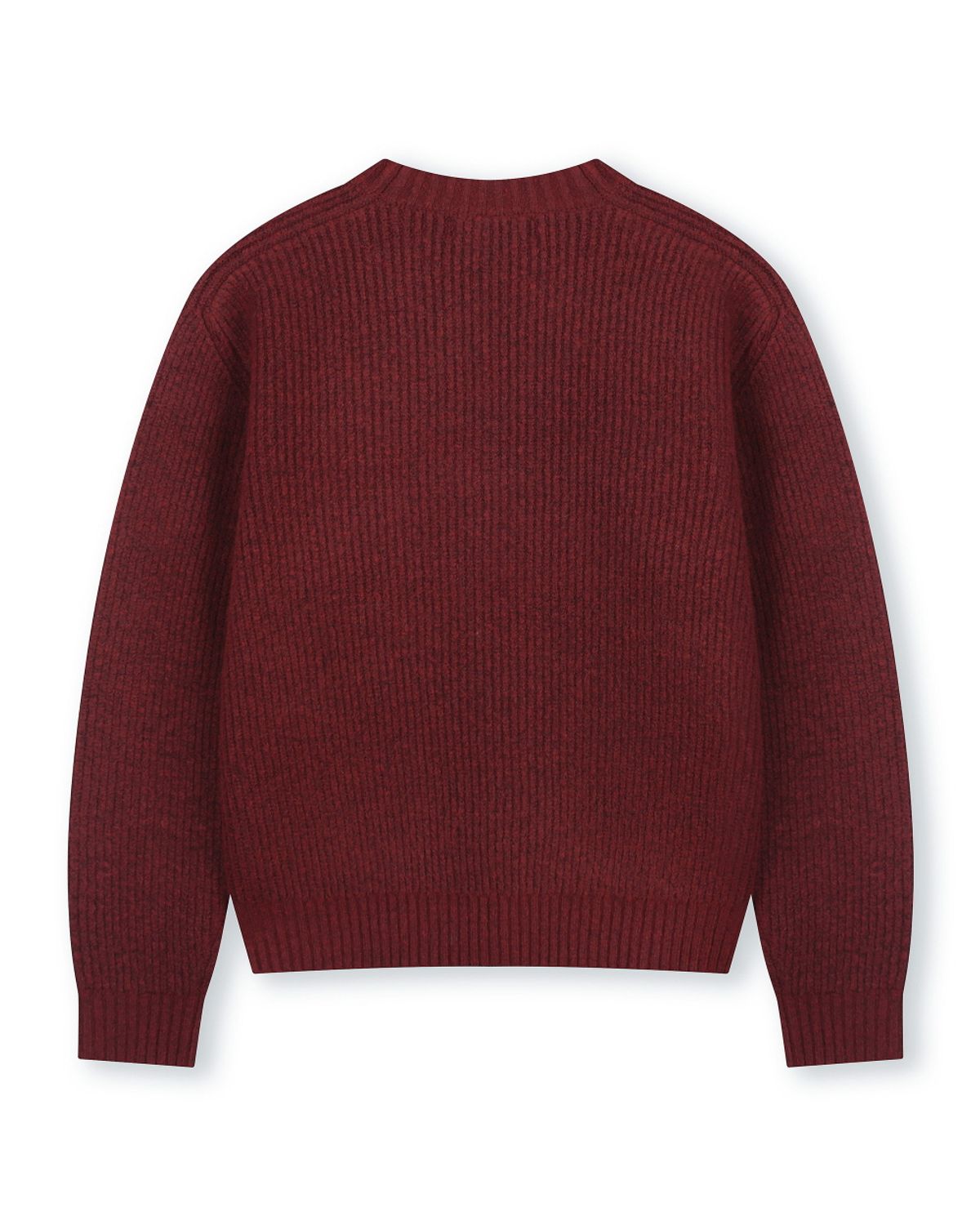 비슬로우(BESLOW) [비슬로우X패션튜브삭형]CREW NECK SHORT SWEATER BURGUNDY