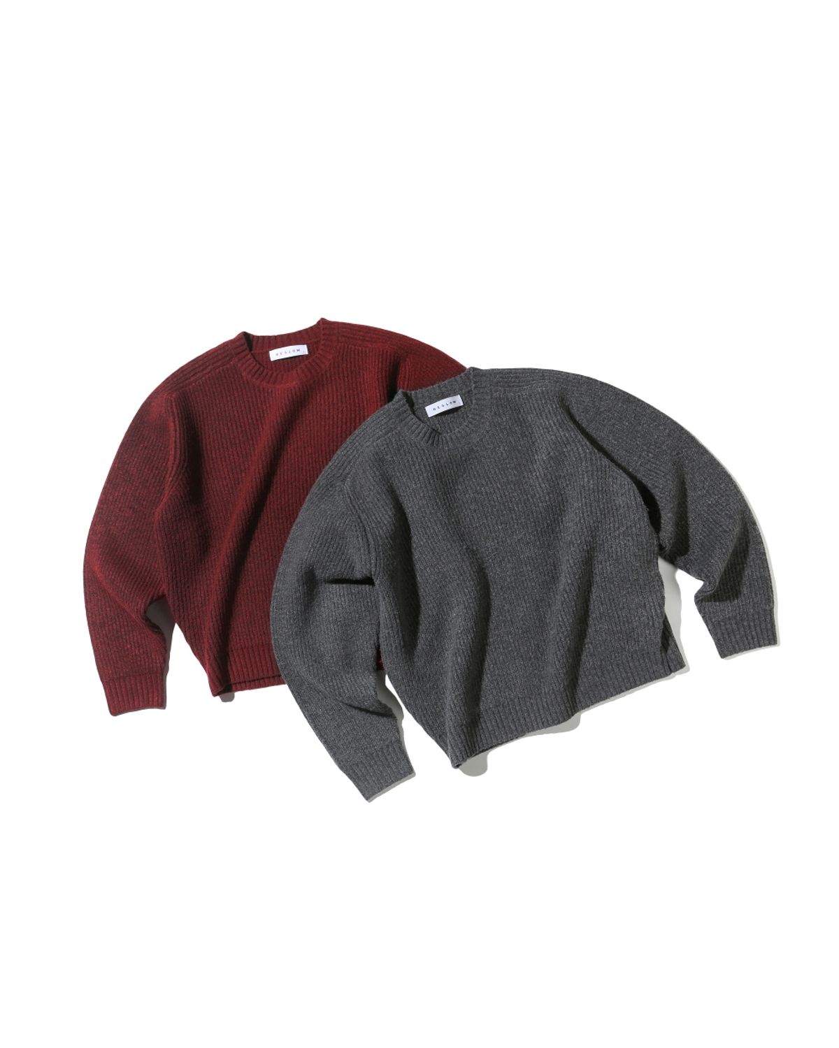 비슬로우(BESLOW) [비슬로우X패션튜브삭형]CREW NECK SHORT SWEATER BURGUNDY