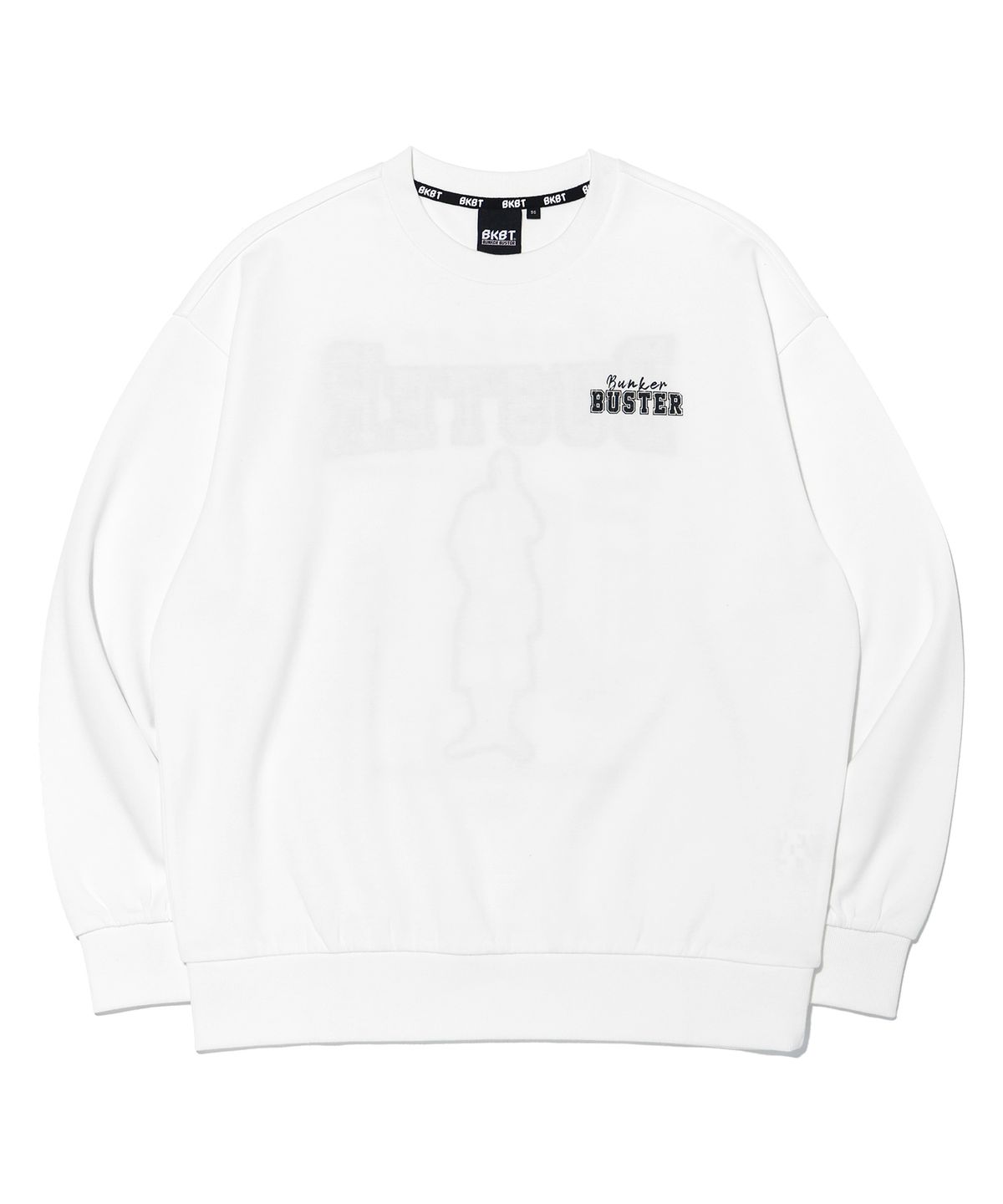 벙커버스터(BUNKERBUSTER) 자수 드로잉 맨투맨 MP3TU647_OFF WHITE