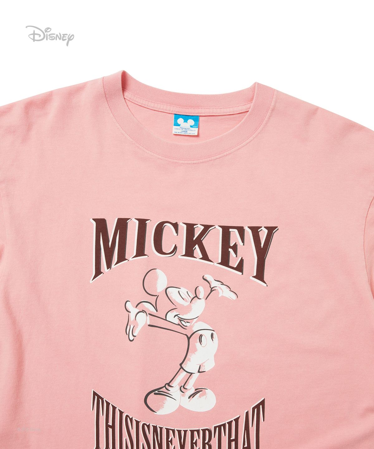 디스이즈네버댓(THISISNEVERTHAT) TNT_Mickey_Open Arms Tee Pink