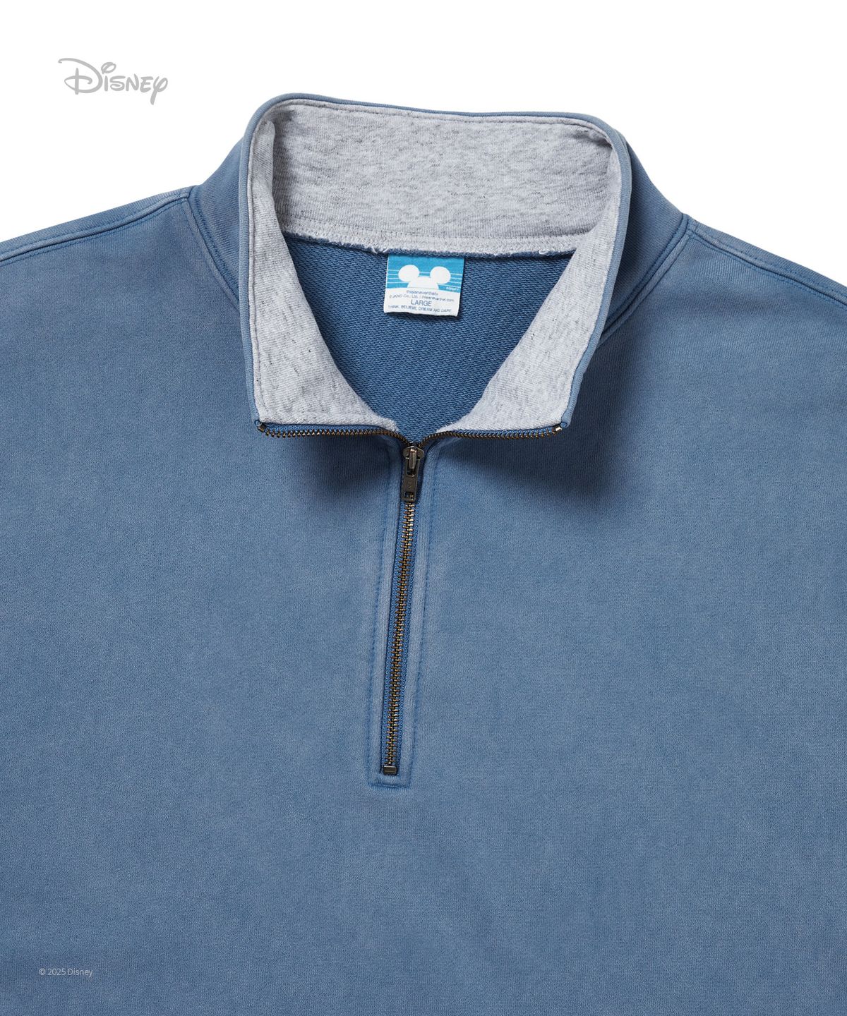 디스이즈네버댓(THISISNEVERTHAT) TNT_Mickey_Frame Half Zip Sweatshirt Dusty Blue