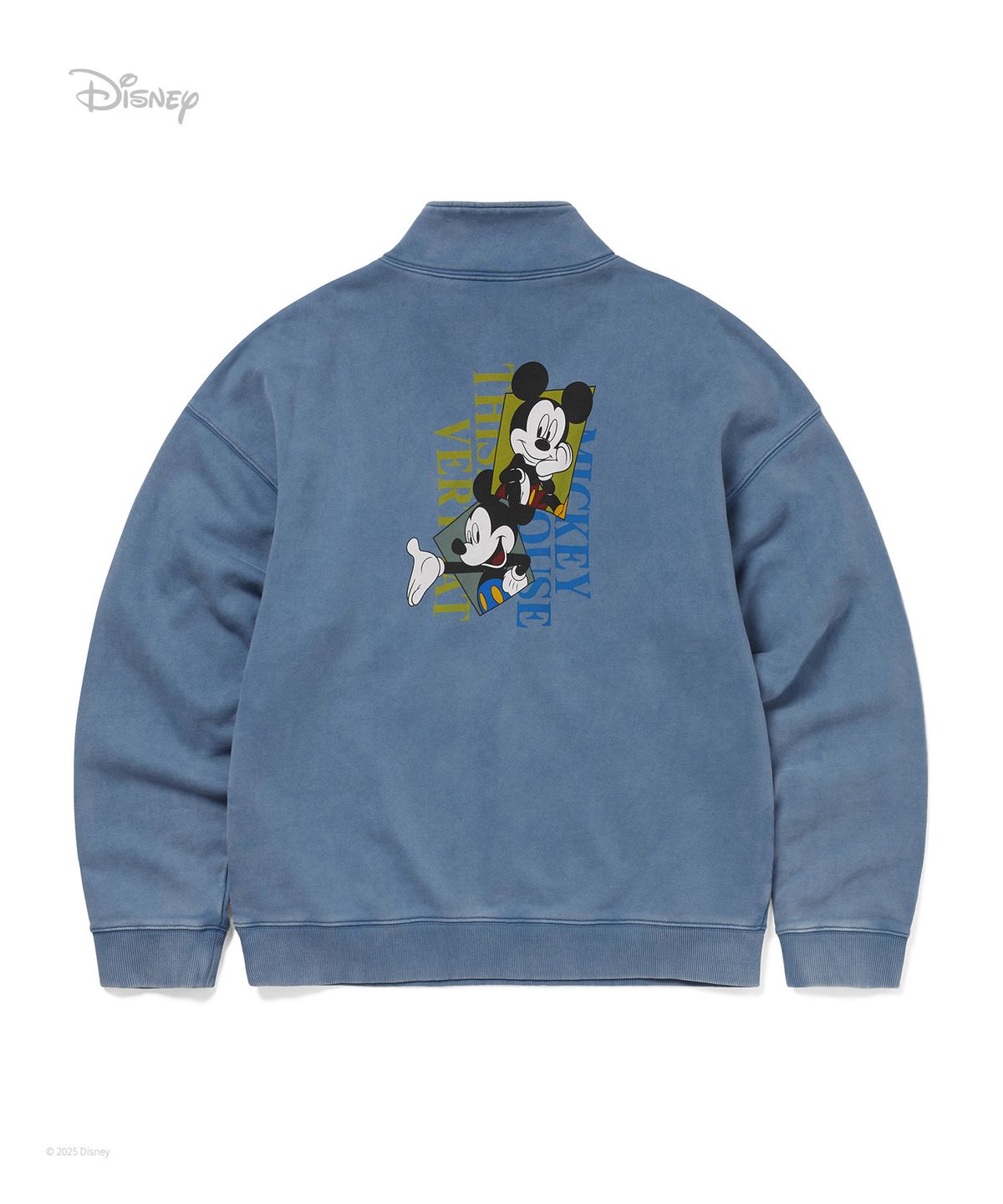 디스이즈네버댓(THISISNEVERTHAT) TNT_Mickey_Frame Half Zip Sweatshirt Dusty Blue