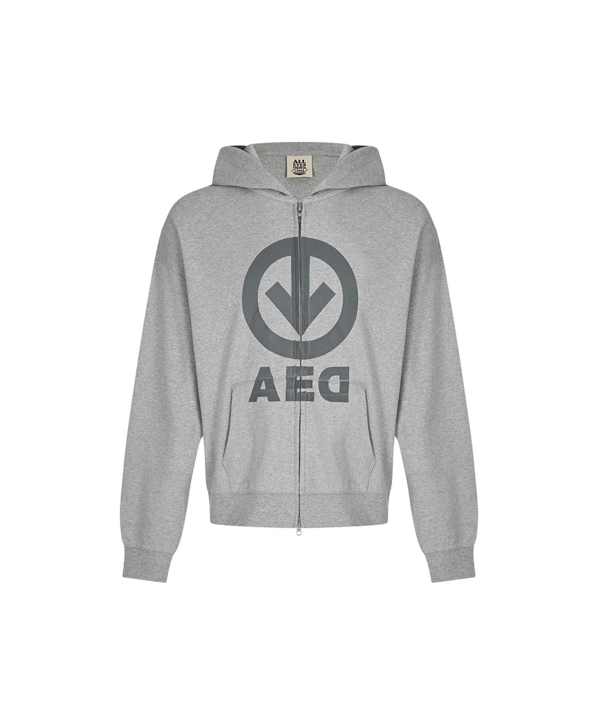올아이즈다운(ALL EYES DOWN) ARROW HOOD ZIP UP (8% MELANGE)