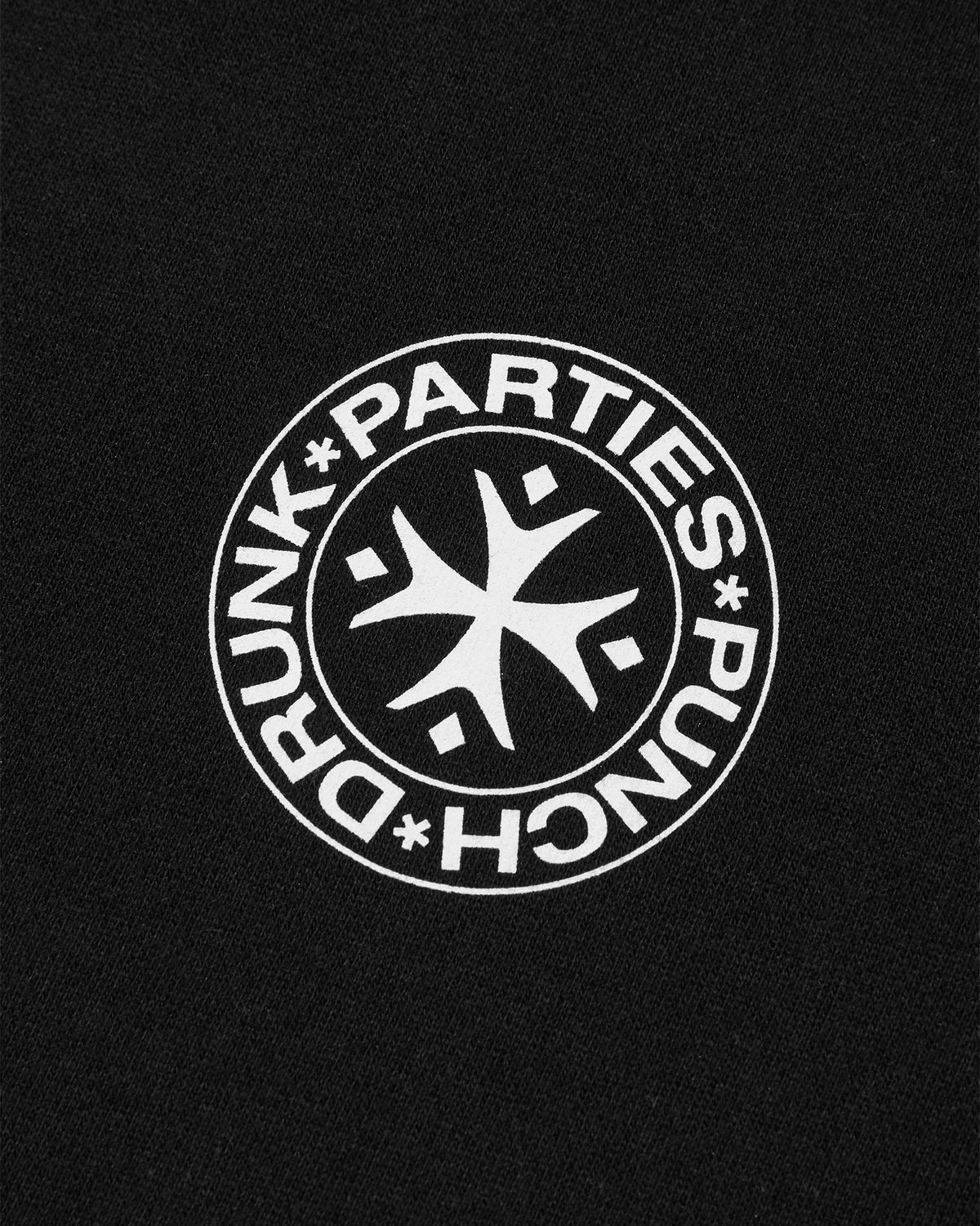 펀치드렁크파티즈(PUNCH DRUNK PARTIES) Circle Logo Slim Hoodie (BLACK)
