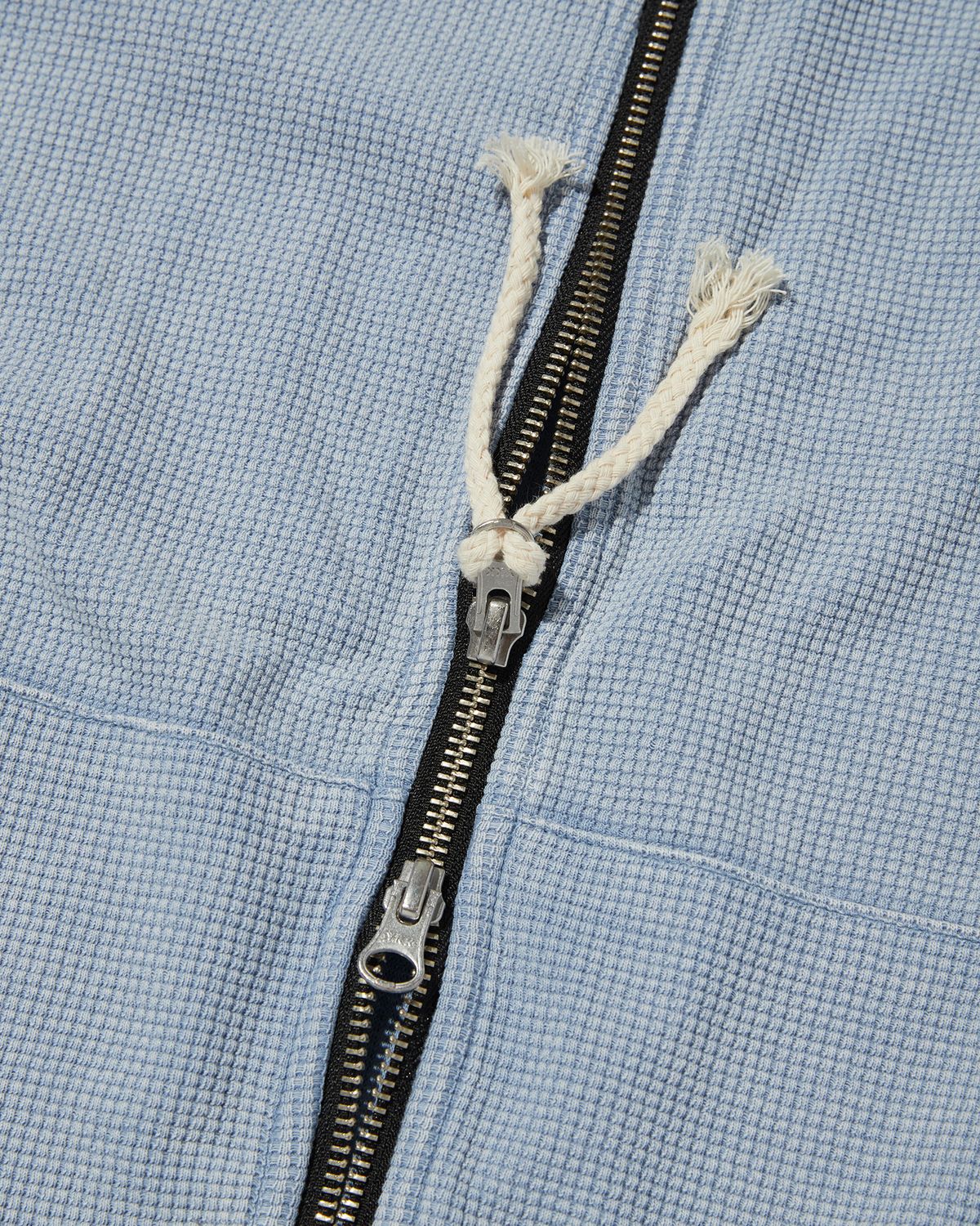 펀치드렁크파티즈(PUNCH DRUNK PARTIES) PCDP Washed Waffle Zip-up Hoodie (WASHED BLUE)