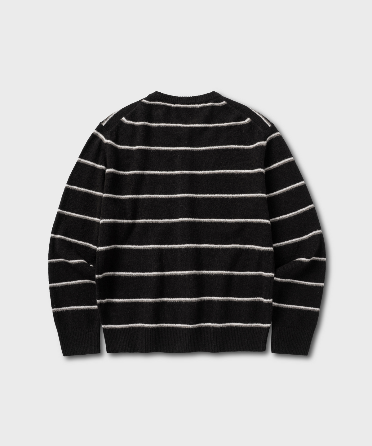 넌블랭크(NONBLANK) 울 블렌드 크루넥 가디건_BLACK