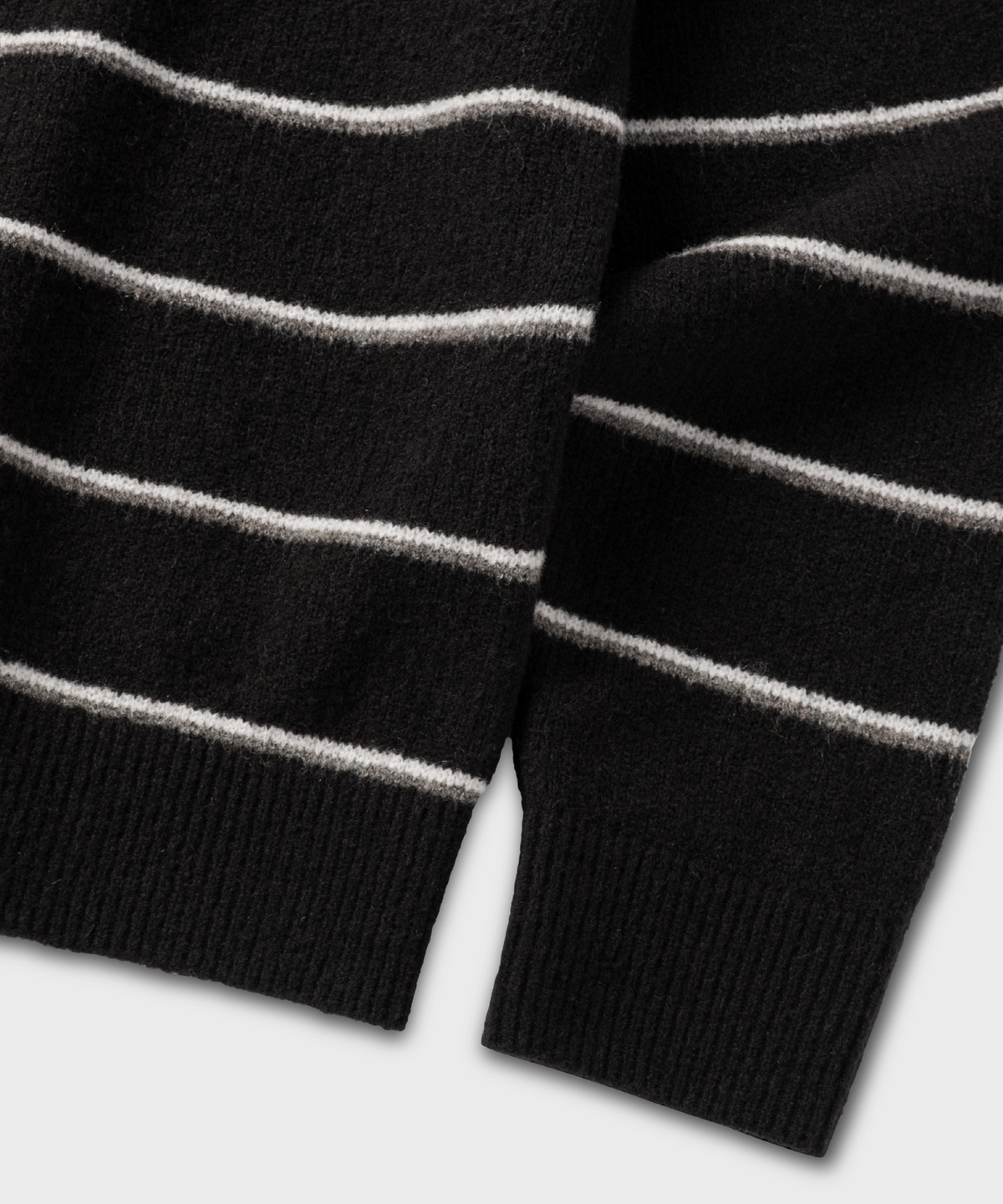 넌블랭크(NONBLANK) 울 블렌드 크루넥 가디건_BLACK
