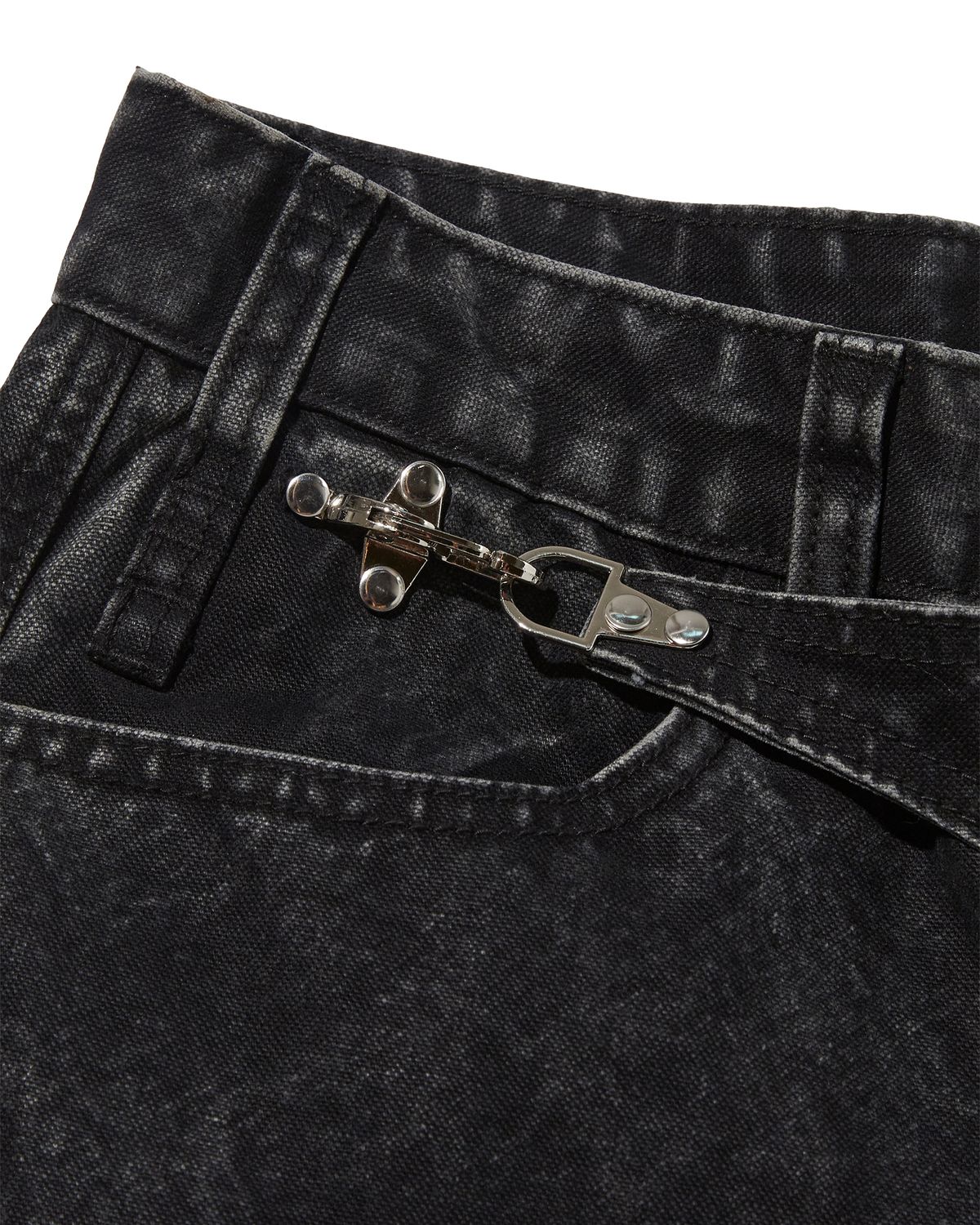 펀치드렁크파티즈(PUNCH DRUNK PARTIES) Self Guard Washed Fireman Pants (WASHED BLACK)