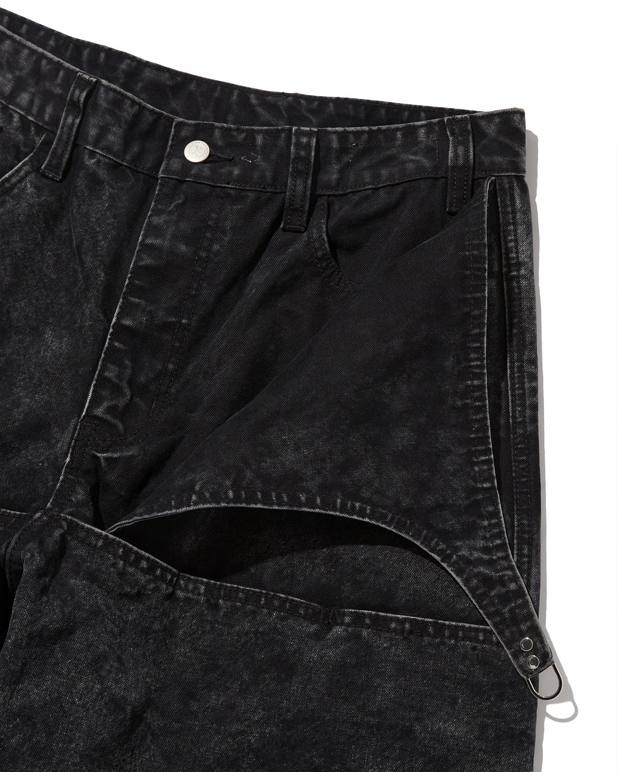펀치드렁크파티즈(PUNCH DRUNK PARTIES) Self Guard Washed Fireman Pants (WASHED BLACK)