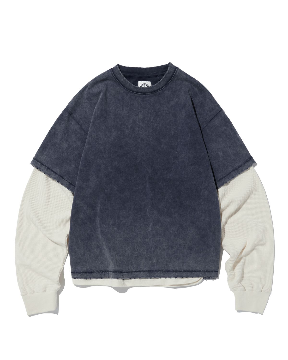 펀치드렁크파티즈(PUNCH DRUNK PARTIES) SHG Washed Layered Long Sleeve (NAVY)